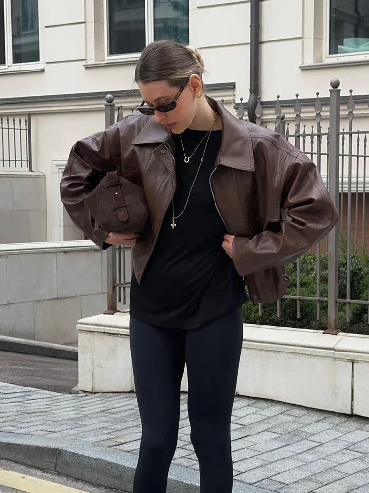 Giacca in pelle vegana Bianca