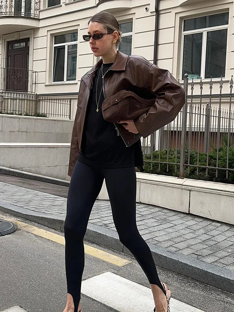 Giacca in pelle vegana Bianca