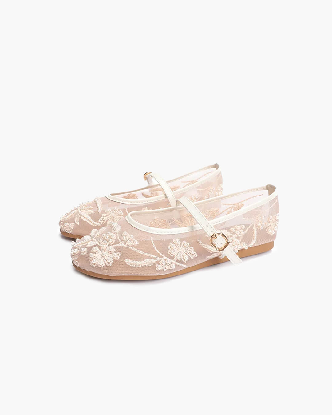Elegante Perlen Mary Jane Ballerinas für Damen – Leichte Sommer Ballerinas