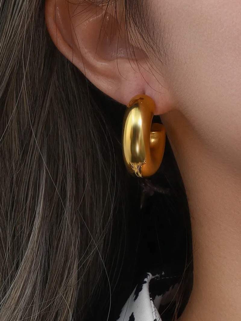Seame - Chunky Hoops silver