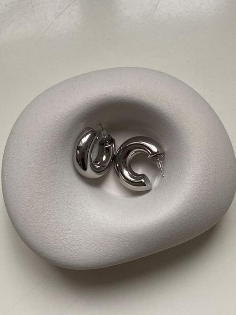 Seame - Chunky Hoops silver