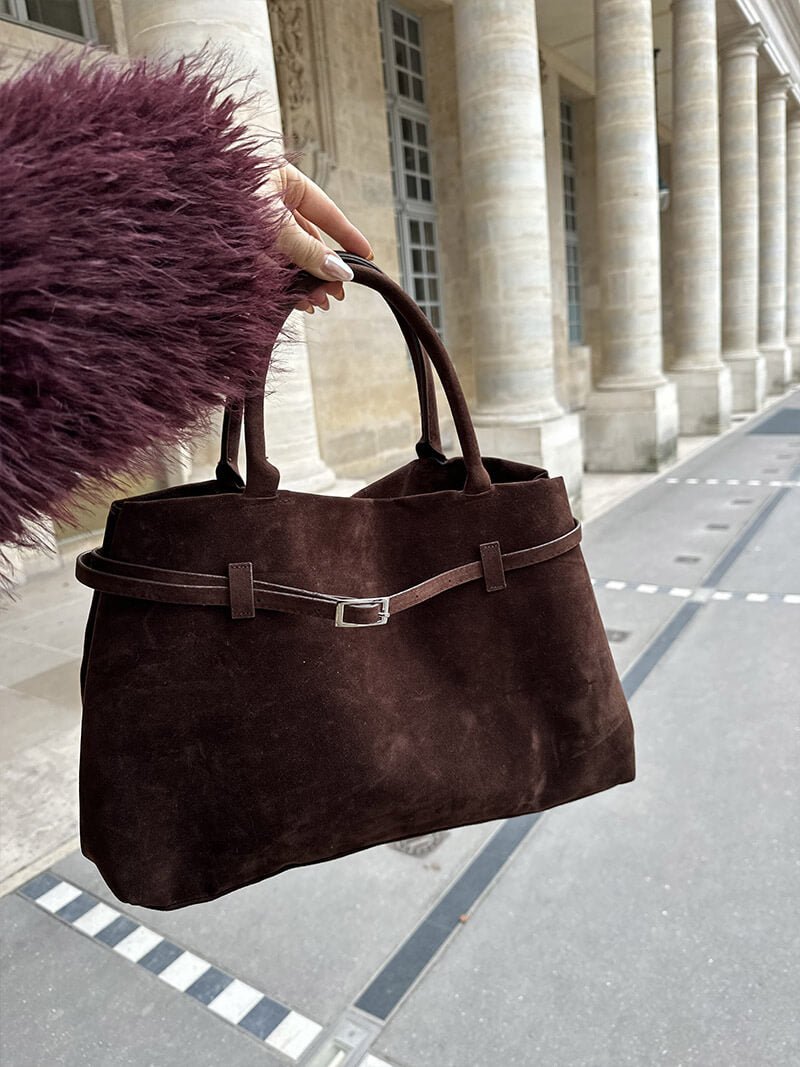 Seame - Dalila Suede Bag Beige Regular