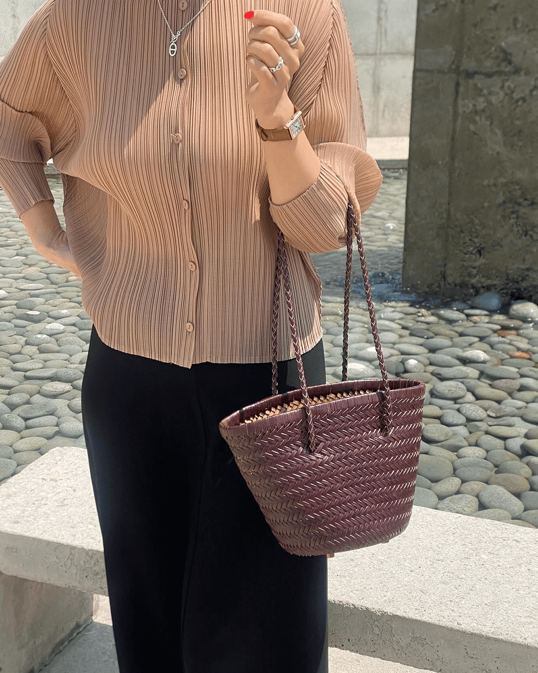 SEAME - Estelle Woven Bag White Regular