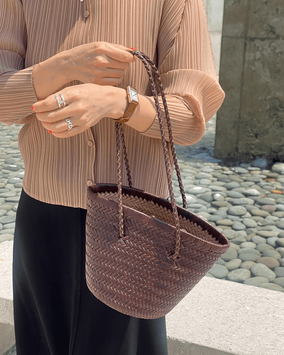 SEAME - Estelle Woven Bag White Regular