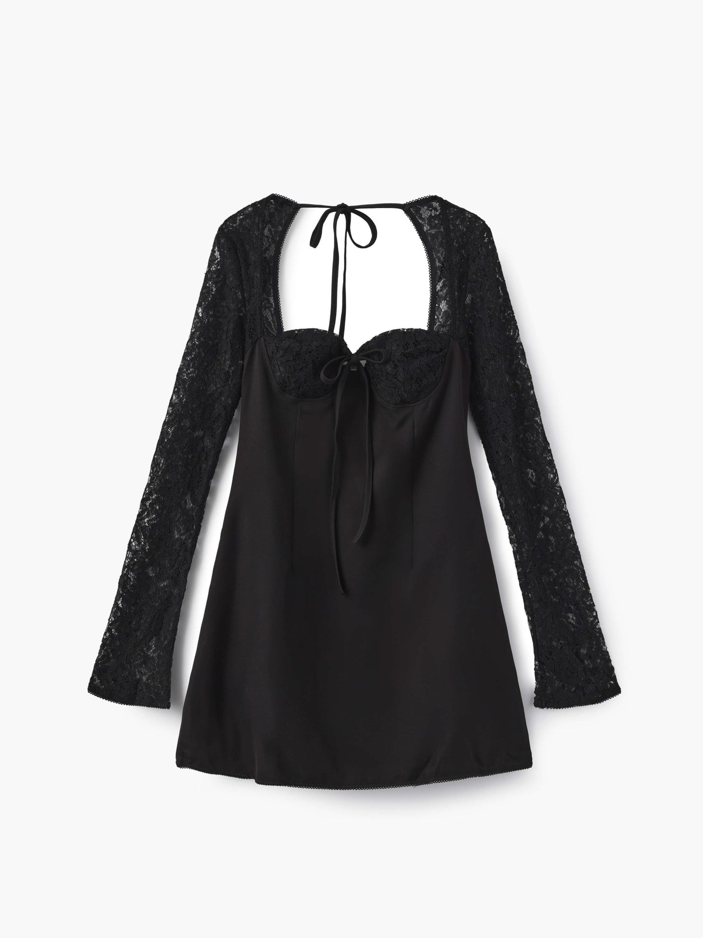 Seame - Louise mini dress with lace details black XS