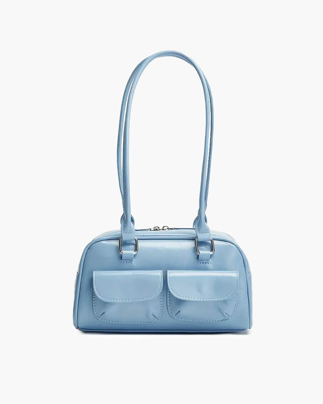 SEAME - Maelle Vegan Leather Pocket Bag Blue Regular