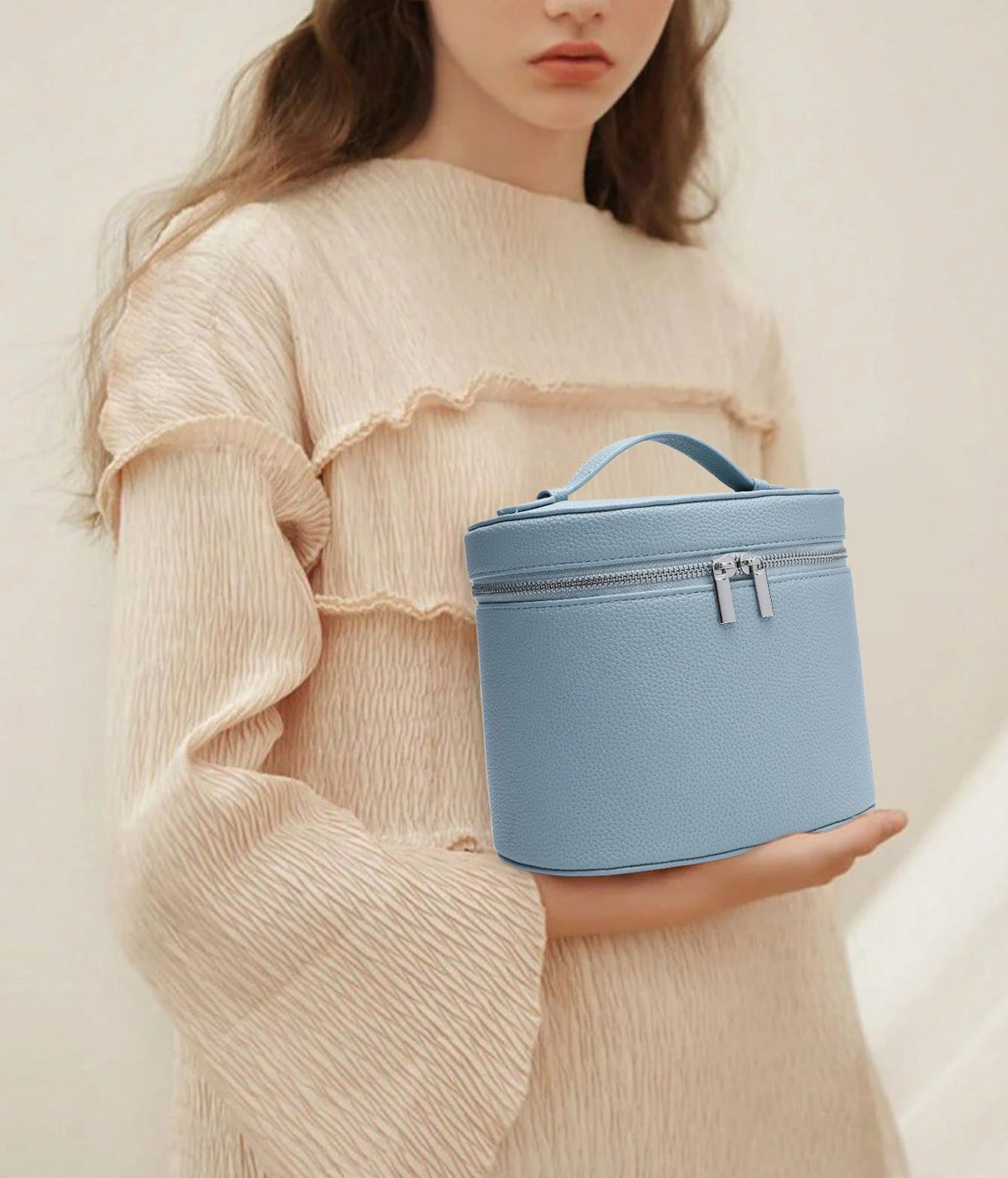 SEAME - Maricar - Travel Makeup Bag Organizer with Large Capacity & Stylish Design Blue Regular