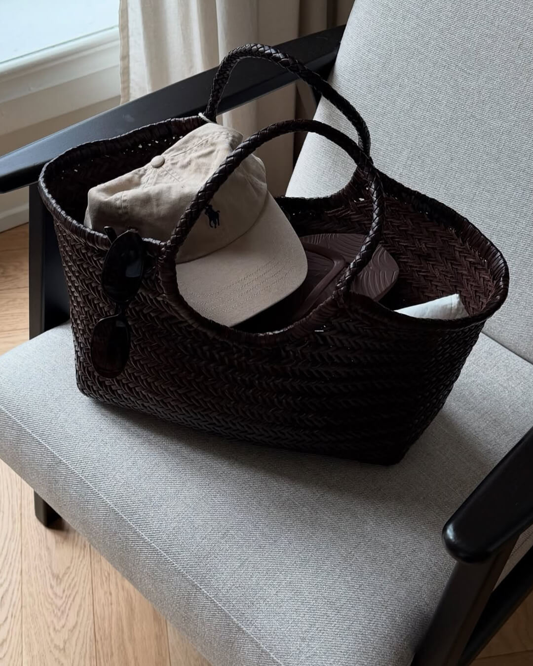 SEAME - Rica Woven Faux Leather Bag Black Regular