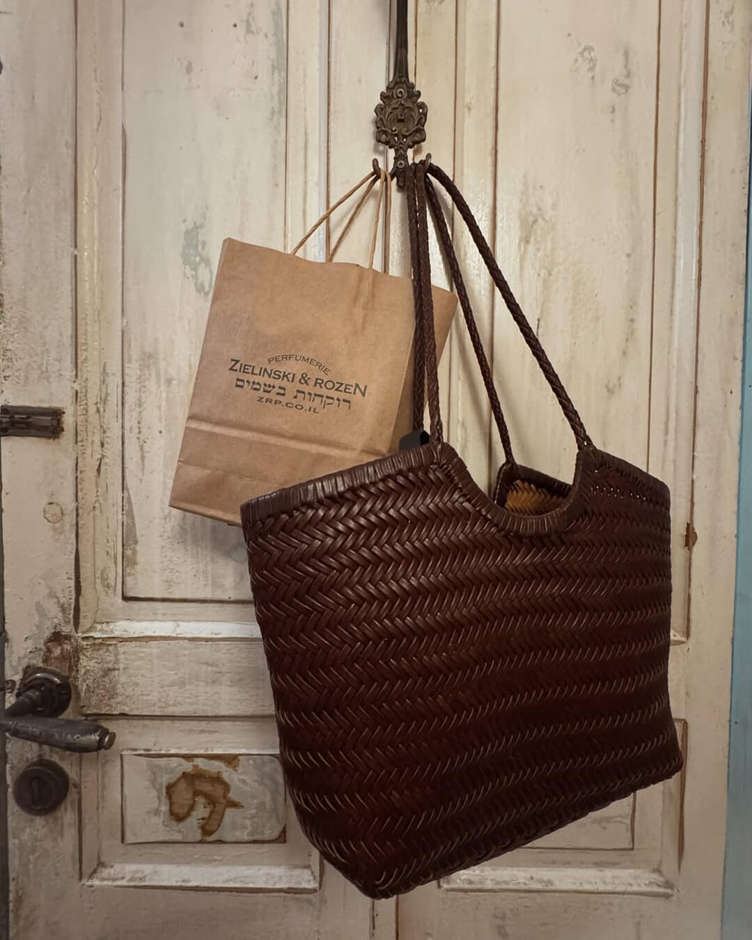 SEAME - Rica Woven Faux Leather Bag Black Regular