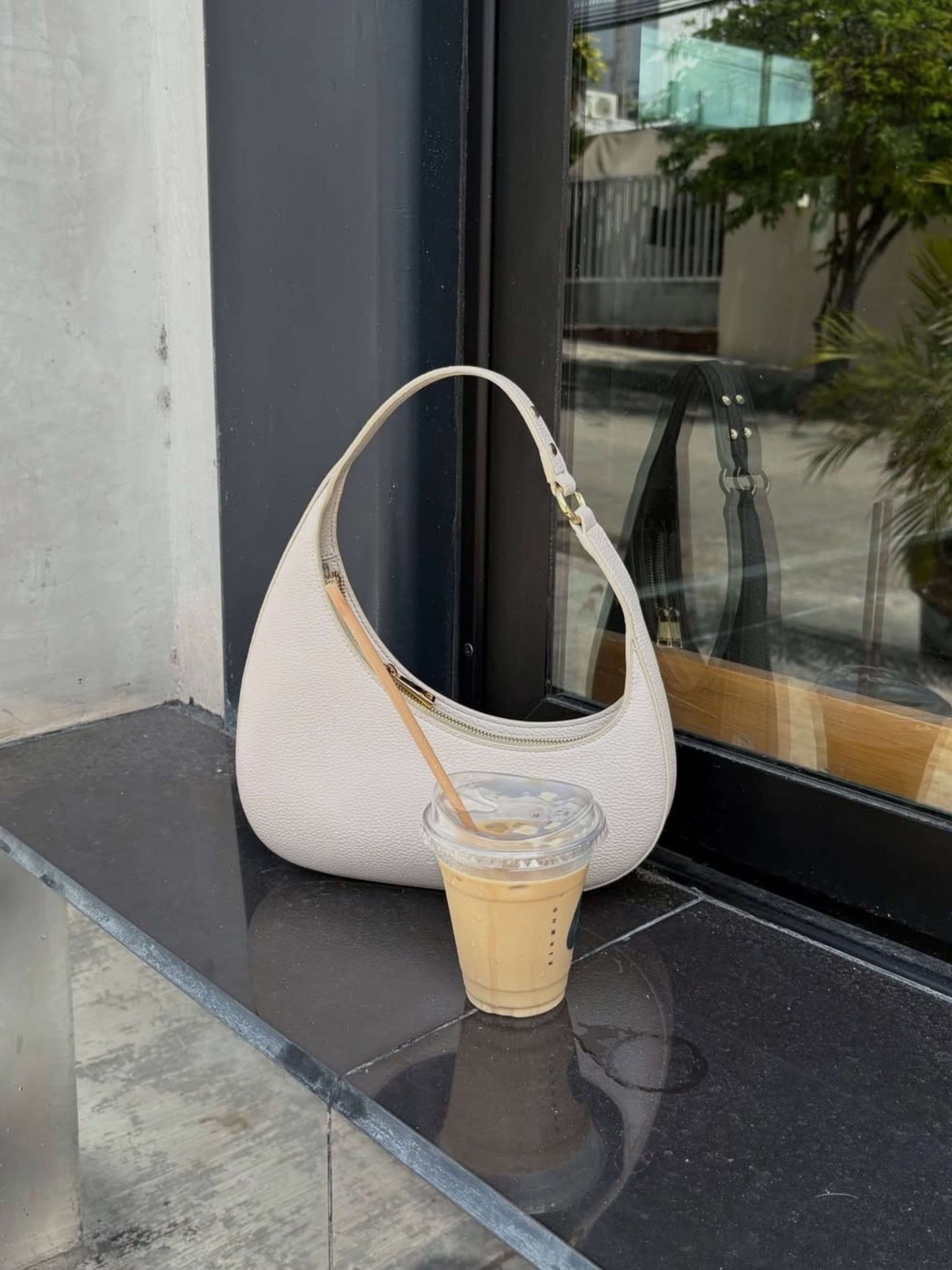 SEAME - SEAME - Noa Shoulder Bag for Women, Stylish Vegan Leather, Everyday Use White