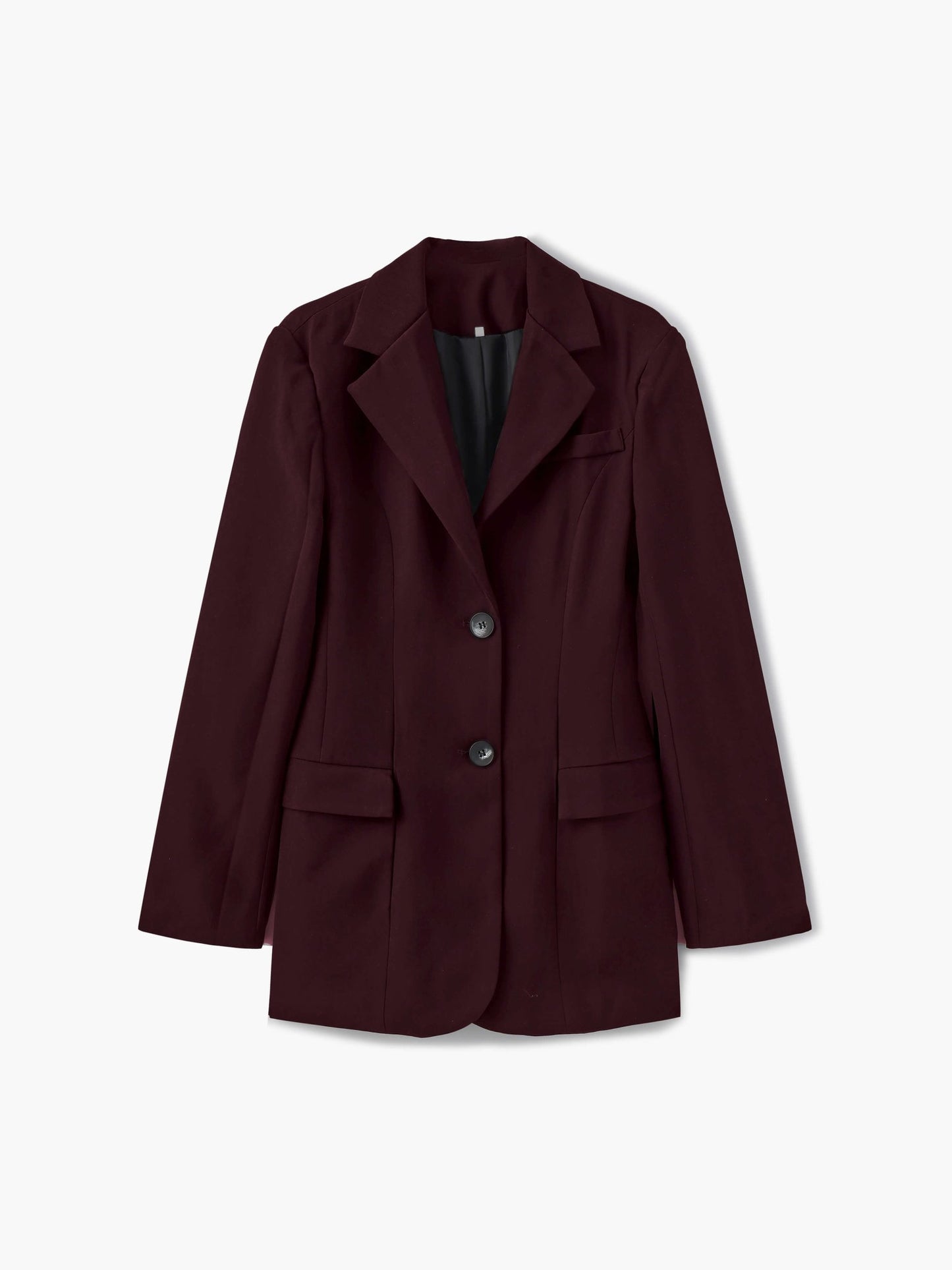 Seame - Zarla Long Sleeve Blazer Burgundy S