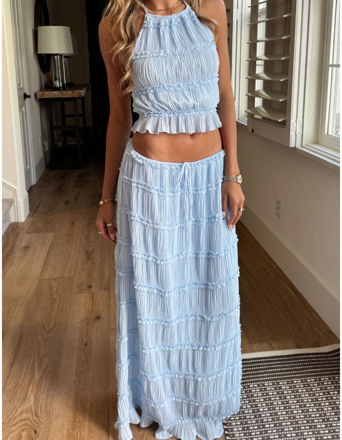 Ensemble deux pièces Valérie avec détails volantés