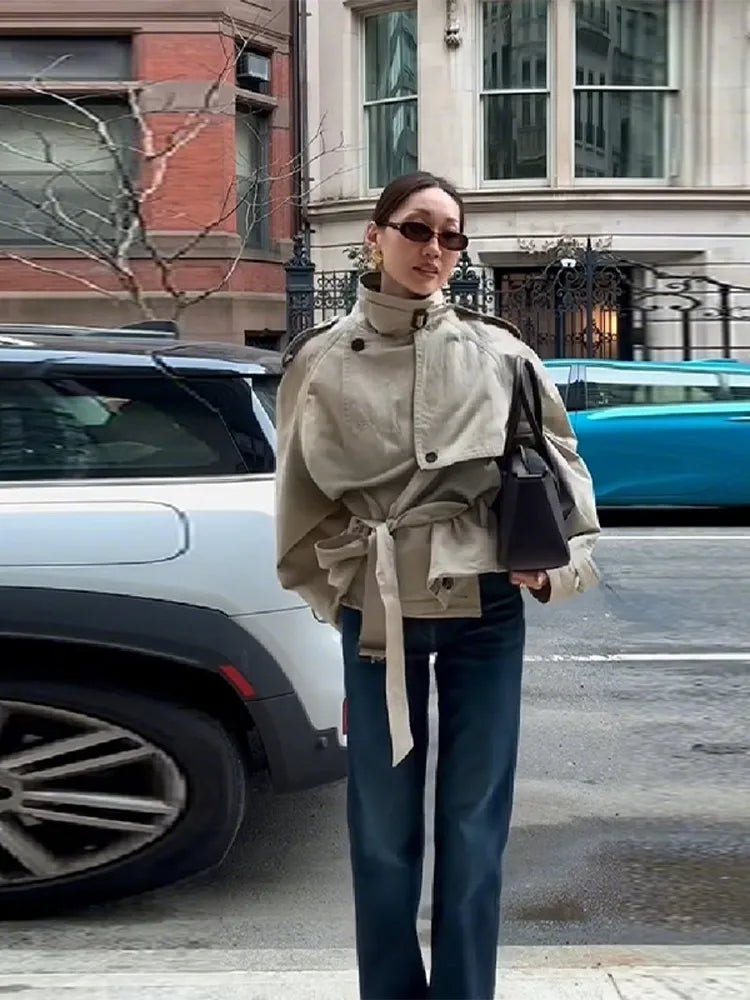 Vintage Oversized Trenchcoat für Damen – Schicker Mantel mit langen Ärmeln