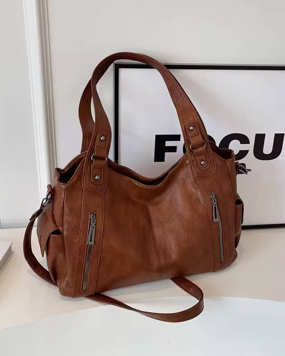 SEAME - Anna Crossbody Bag Beige Suede