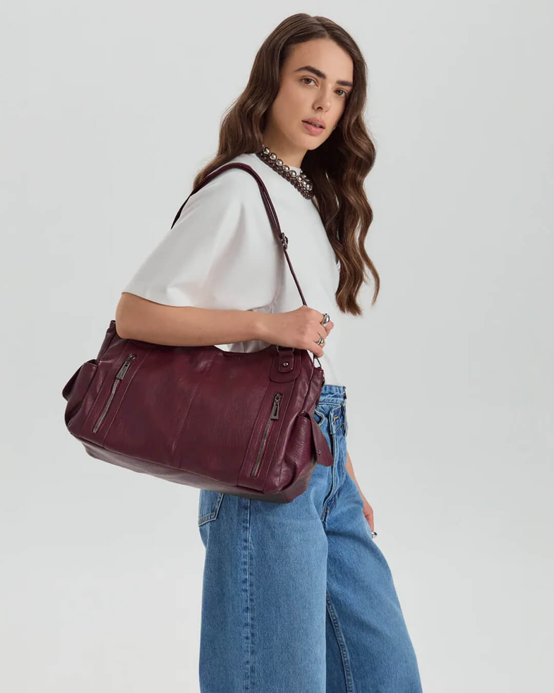 SEAME - Anna Crossbody Bag Burgundy