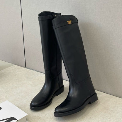 SEAME - Bianca High Leather Boots Black 35
