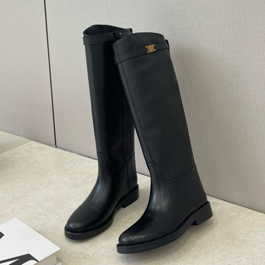 SEAME - Bianca High Leather Boots Black 35
