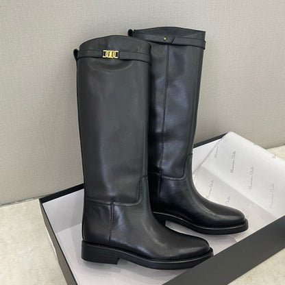 SEAME - Bianca High Leather Boots Black 35