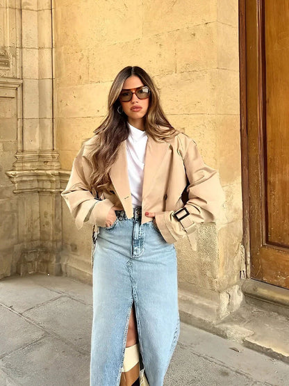 Seame - Blair Cropped Trenchcoat S