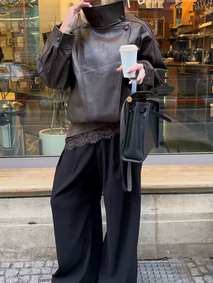 Cecil Asymmetrische Jacke in Lederoptik