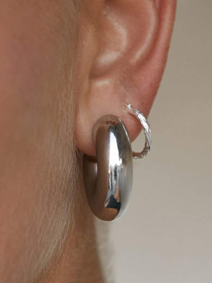 Seame - Chunky Hoops silver