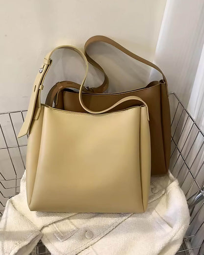 SEAME - Cynthia Vegan Leather Shopper Bag Black Regular