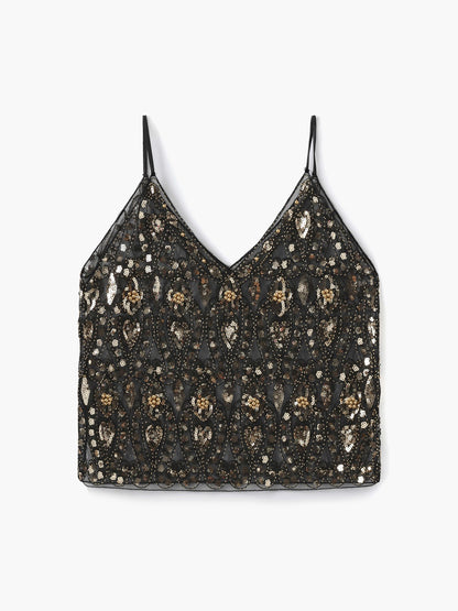 Seame - Diane Embellished Top Black S