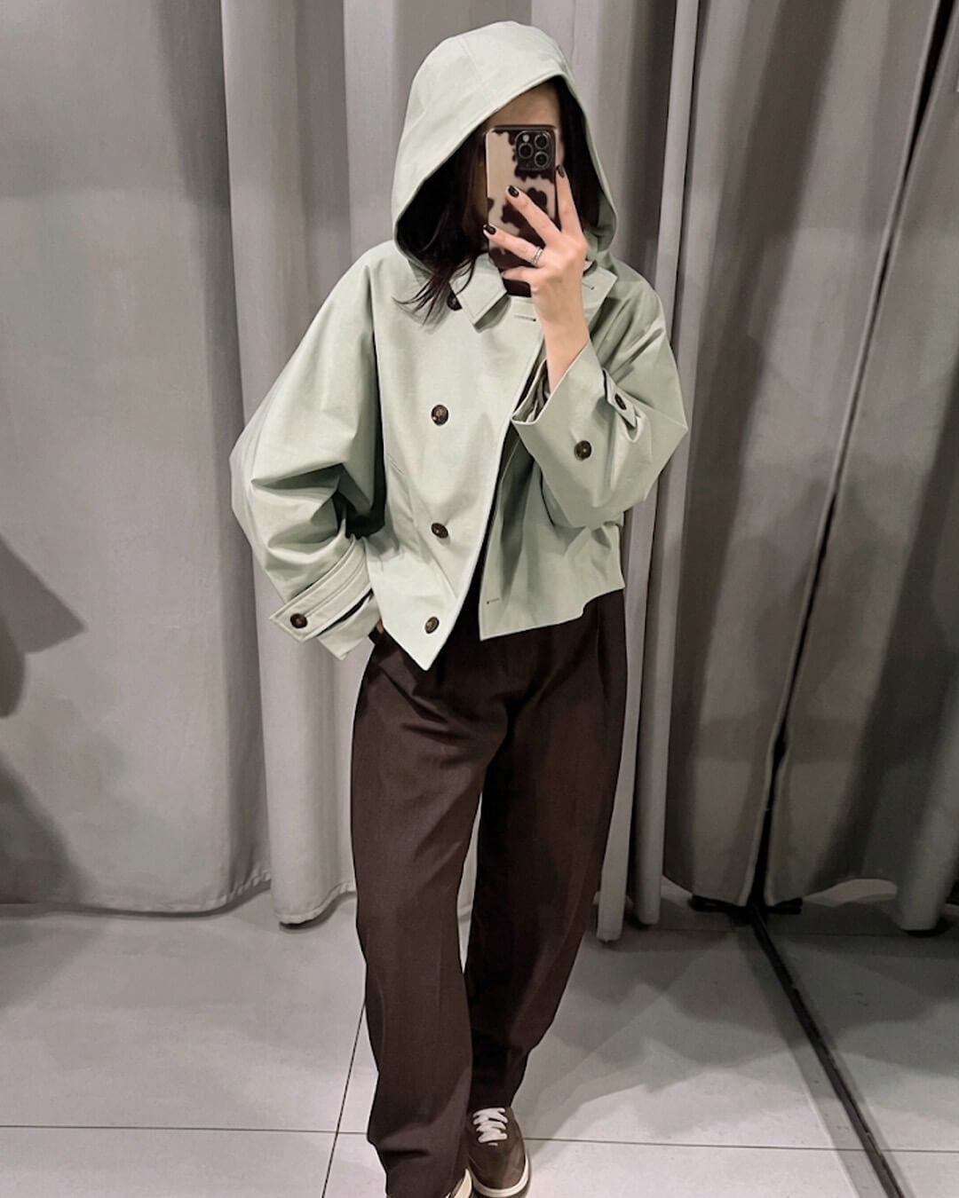 Trench coat con cappuccio Eleanor