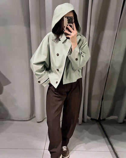 Trench coat con cappuccio Eleanor