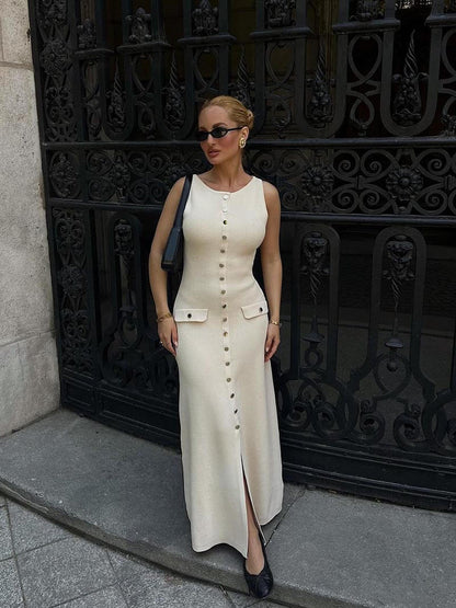 Seame - Georgia Maxi Dress Beige S
