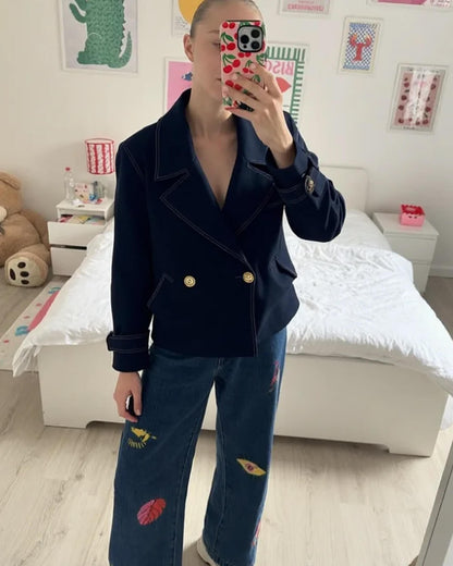 SEAME - Janine Jacket Dark Blue XS