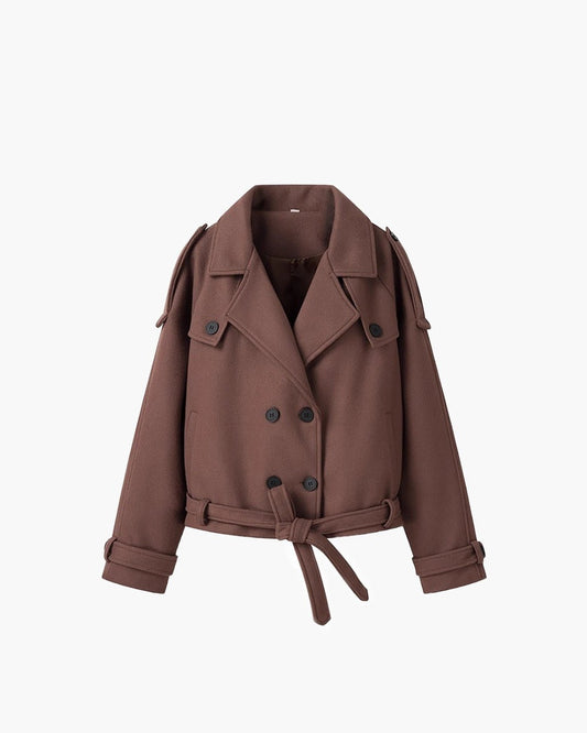 SEAME - Katrina Trench Coat Dark Brown S