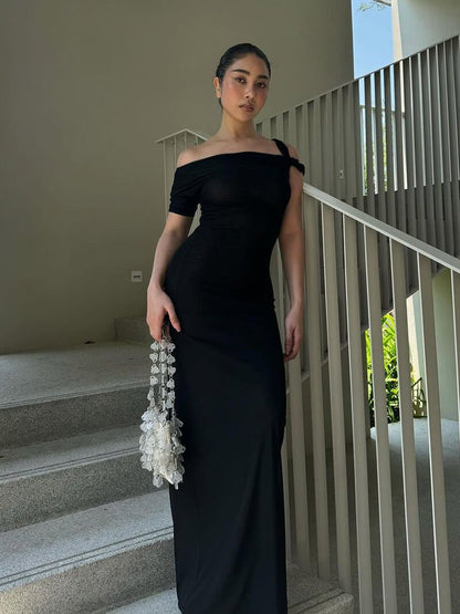 Seame - Kylie twisted maxi dress Black S