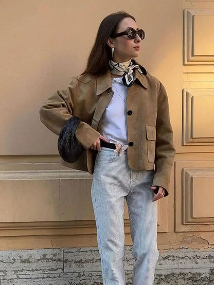 Seame - Marissa Faux Suede Jacket S