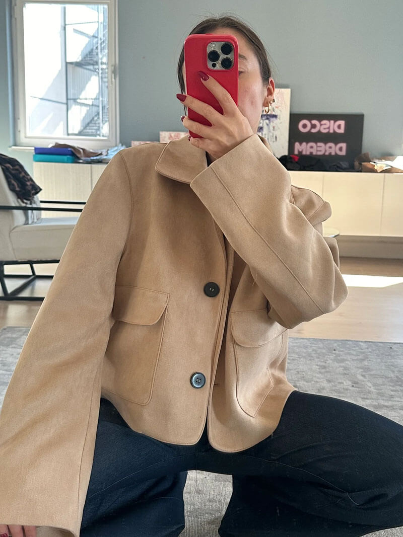 Seame - Marissa Faux Suede Jacket S