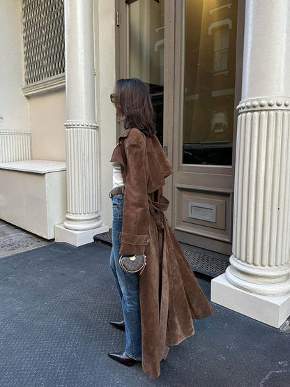 Seame - Molly faux suede Trenchcoat S