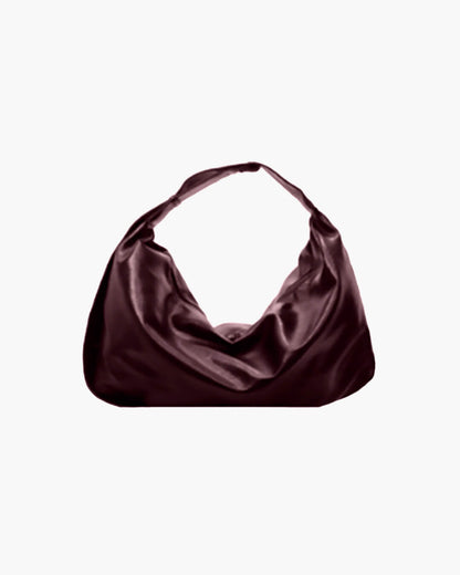 SEAME - Romy Hobo Vegan Leather Shopper Bag Coffee Regular