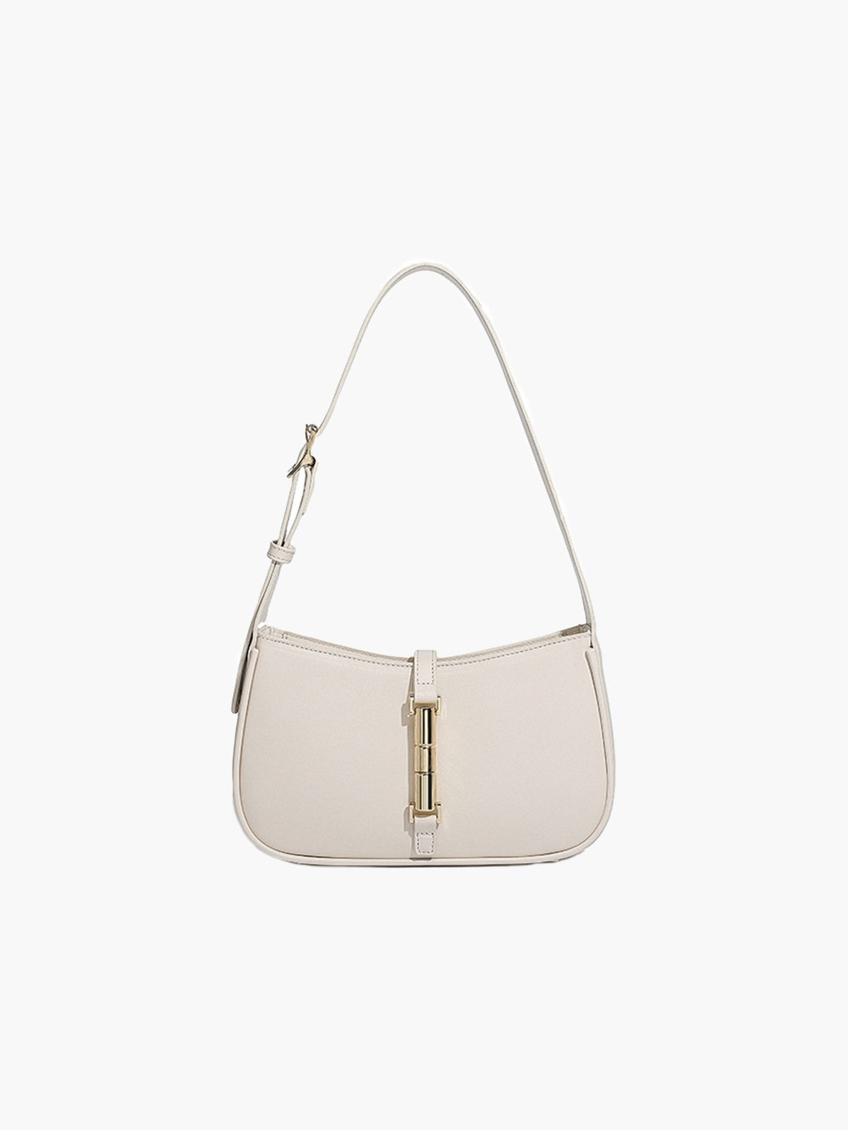 Seame - Rose clutch with strap White Regular