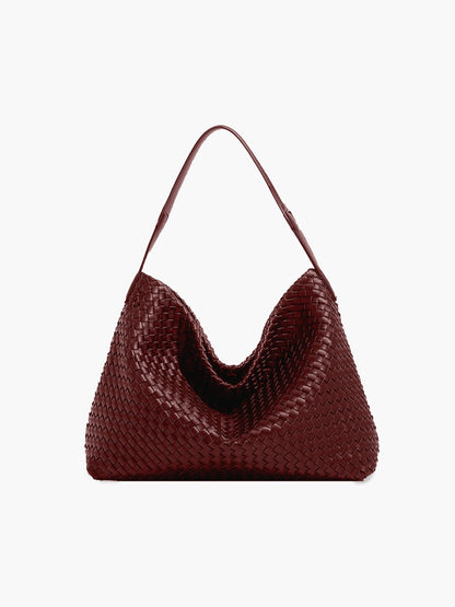 Seame - Sylvia Woven Tote Bag Burgundy Regular
